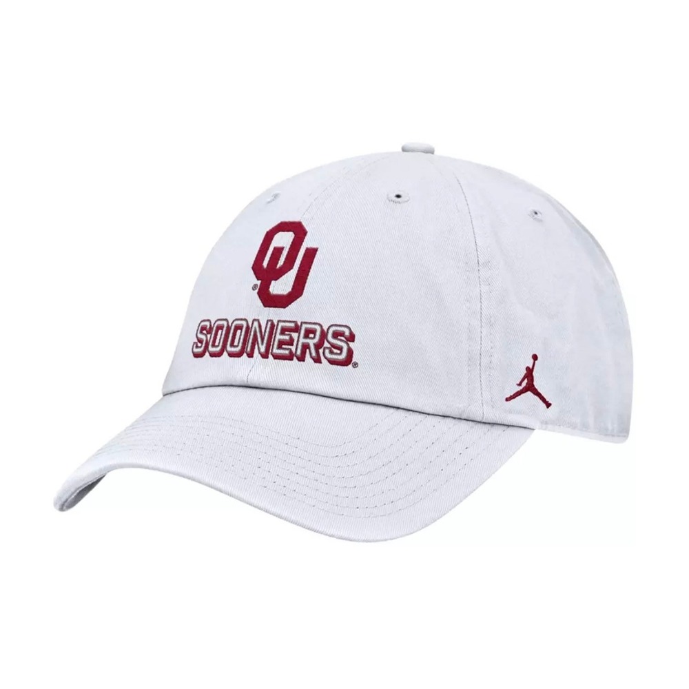 Jordan Adult Oklahoma Sooners White Game Day Club Adjustable Hat Size M/L New